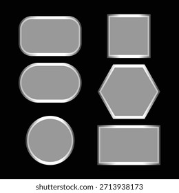 Conjunto de Vector de forma geométrica redondeada UI moderno limpio. Ideal para el diseño de interfaz App, interfaz de usuario de Web, Botones, paneles, wireframes y proyectos de experiencia de usuario.
