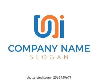 Clean modern UNI letters logo