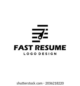 Clean, modern and unique logo about resume.
EPS 10, Vector.