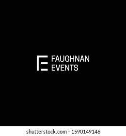 Clean, modern and unique logo design of letter E and F on black background colours - EPS10 - Vector.
