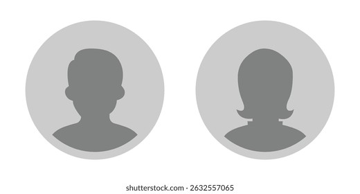 Clean and modern user profile icon in flat style. Ideal for apps, websites, and UI or UX designs. Vector format for easy customization. EPS 10 file.