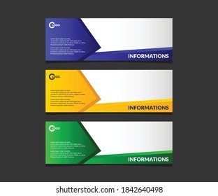 clean and modern vector gradient banner design for web header or print media