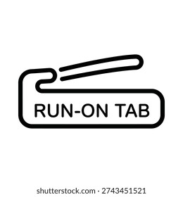 Clean and modern vector icon of a run-on tab symbol, ideal for automotive, fuel efficiency, and eco-friendly design projects.
