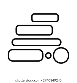 Clean and modern vector illustration of four minimalist progress bars showing different loading stages on white background.