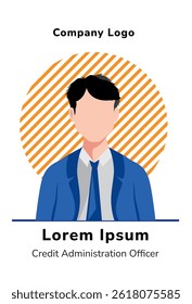 clean and modern vector illustration id card business profesional