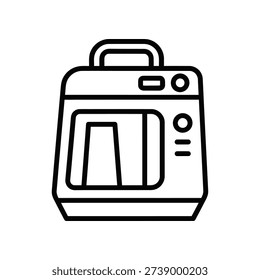 Clean and modern vector illustration of a microwave oven, perfect for kitchen appliance designs, cooking guides, and minimalist infographics with a sleek black and white aesthetic.