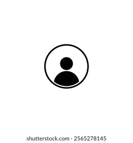 A clean and modern vector profile icon, ideal for user interfaces, login screens, social media, and digital identity designs.