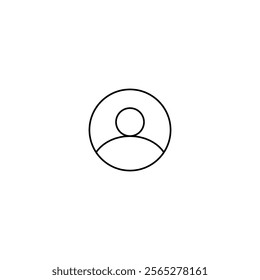A clean and modern vector profile icon, ideal for user interfaces, login screens, social media, and digital identity designs.