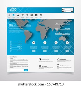 Clean Modern Vector Website Design Template 