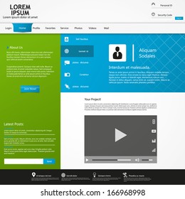 Clean Modern Vector Website Design Template 