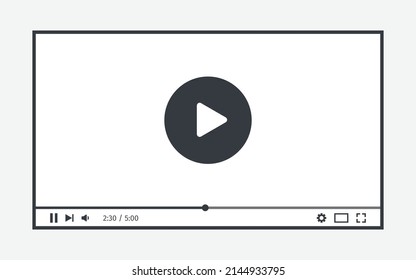 Clean Modern Video player interface