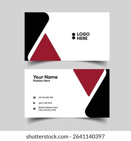 Clean and Modern Visiting Card Design. Creative Double-sided Business Card Template.
