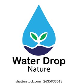 Clean modern water drop logo symbolizing purity and freshness.