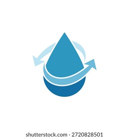 Vetor de ícone de gota d'água limpo e moderno ideal para IU, aplicativos móveis, sites, infográficos e branding. Totalmente escalável, editável e perfeito para conceitos ambientais, de hidratação e líquidos.