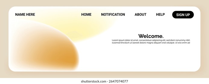 A clean and modern website interface is displayed. The header features navigation.