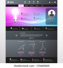 Clean, Modern Website template design 