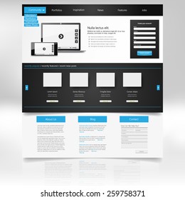Clean Modern Website Template Design. Eps 10