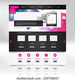 Clean Modern Website Template Design. Eps 10