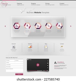 Clean Modern Website Template, Eps 10