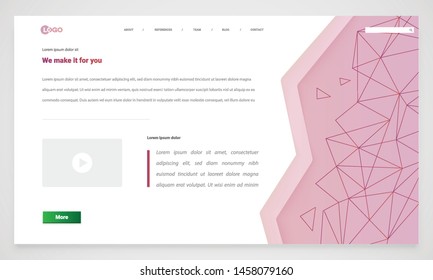 Clean and modern website template, vector illustration