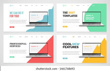 Clean And Modern Website Template, Vector Illustration