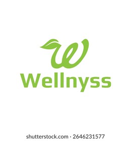Clean and modern Wellnyss logo design symbolizing health, balance, and vitality. Perfect for wellness brands, fitness programs, holistic health, and lifestyle companies.
