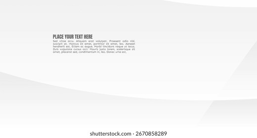 Fondo abstracto blanco y gris limpio y moderno con sutiles curvas, ideal para presentaciones, Sitios web o Plantillas de diseño elegantes. Cuenta con un amplio espacio de copia.