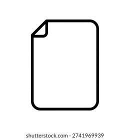 Clean and modern white paper corner fold icon, perfect for document, page, or digital design templates with transparent background.