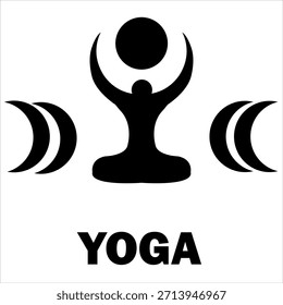 Un logotipo de yoga limpio y moderno que simboliza el equilibrio, la atención plena y la paz interior. Perfecto para estudios de yoga, marcas de bienestar, App en meditación y estilos de vida holísticos.