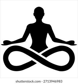 Un logotipo de yoga limpio y moderno que simboliza el equilibrio, la atención plena y la paz interior. Perfecto para estudios de yoga, marcas de bienestar, App en meditación y estilos de vida holísticos.