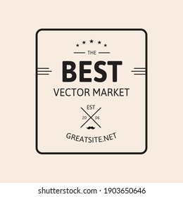A clean monochromatic badge ready to be edited and used as a logo, insignia, badge, advertisement, label or other any usage you wish for your business, project or brand.