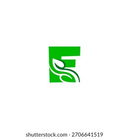A clean monogram formed from green leaves, creating a fresh and natural letter logo. Perfect for eco brands, organic products, wellness businesses, and sustainable identity designs.