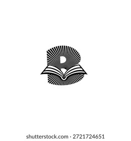 Limpe o logotipo da letra B com uma linha de livro sutil. Vetor profissional para escritórios de advocacia, consultoria jurídica, agências de conformidade e pesquisa acadêmica