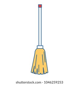 clean mop isolated icon
