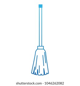clean mop isolated icon
