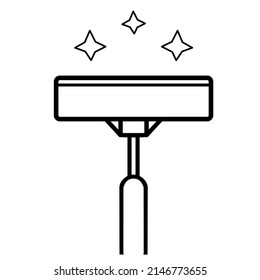 clean mop outline illustration. Suitable for home and health article