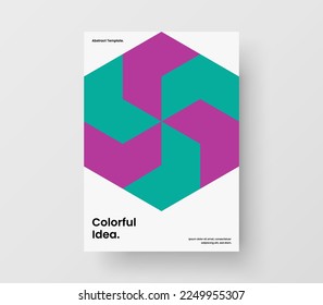 Sauberes Mosaikfliesen-Präsentationskonzept. Minimalistische Corporate Identity A4 Vektordesign Illustration.