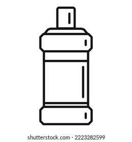 Clean mouthwash icon outline vector. Dental wash. Mint fresh