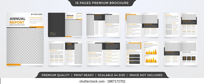 clean multipurpose business brochure template with minimalist style and simple layout 