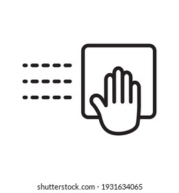 Limpiar Con Icono De Napkin Diseño Ilustración De Plantilla De Vector