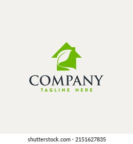 a clean natural home logo