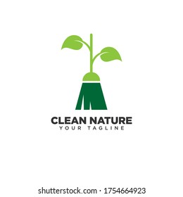 Plantilla de diseño de logotipo de naturaleza limpia