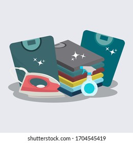 Clean and  neatly ironed shirts vector illustration