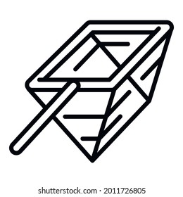 Clean net pool icon. Outline clean net pool vector icon for web design isolated on white background