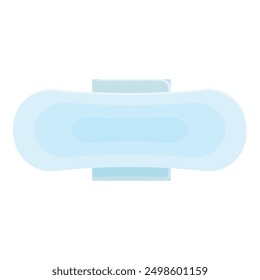 Clean and new sanitary pad lying on a white background