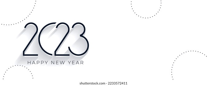 clean new year holiday banner with creative 2023 text vector 