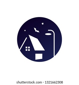 Clean night life illustration design. Vector image.