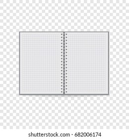 Clean notebook icon. Realistic illustration of clean notebook vector icon for web
