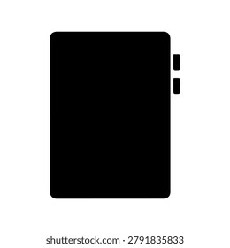 Clean Notebook Office Stationery Minimal Vector Icon