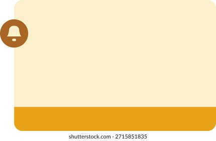 Clean notification card with small bell icon